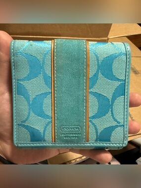 Baby blue coach wallet